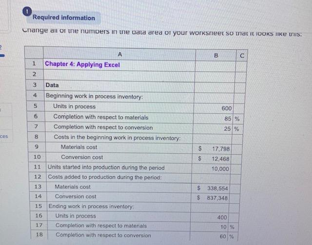 Solved Chapter 4: Applying Excel: Excel Worksheet (Part 1 of | Chegg.com