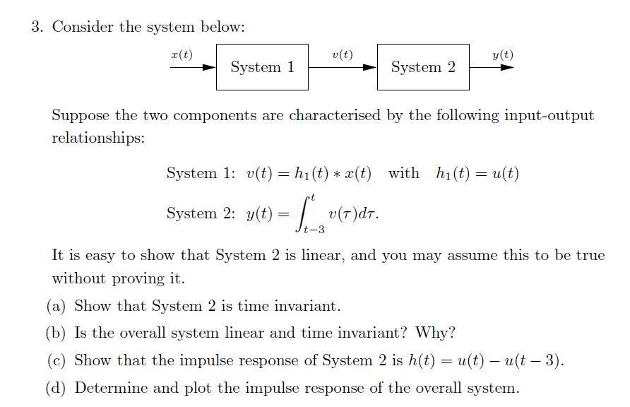 Solved 3. Consider The System Below: Suppose The Two | Chegg.com