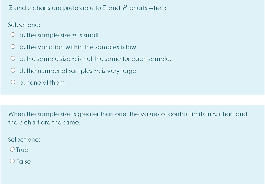 Solved What type of control chart would be used to monitor | Chegg.com