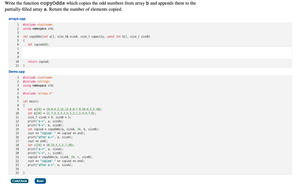 solved-write-the-function-copyodds-which-copies-the-odd-chegg