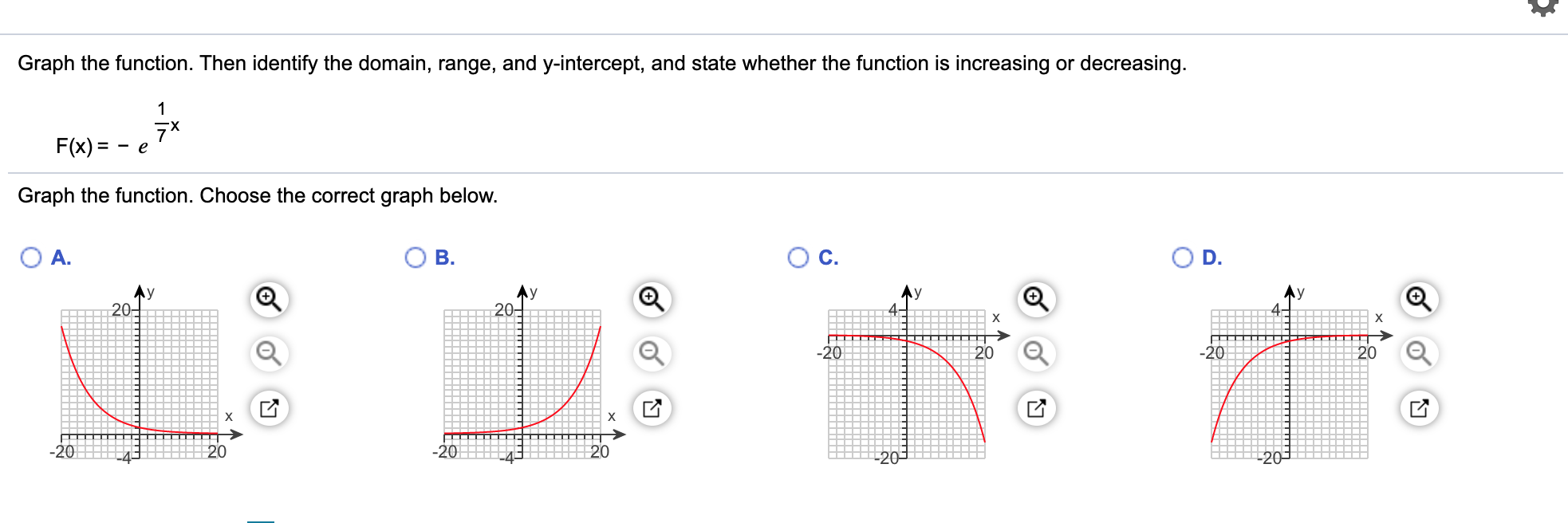 Solved Graph the function. Then identify the domain, range, | Chegg.com