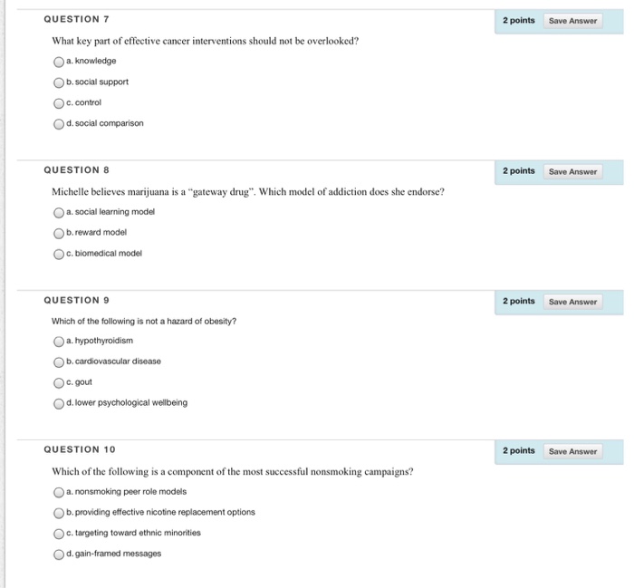 Solved QUESTION 7 2 points Save Answer What key part of | Chegg.com