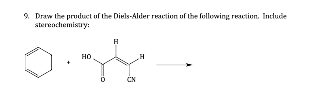 Solved Draw the product of the Diels Alder reaction of the Chegg com