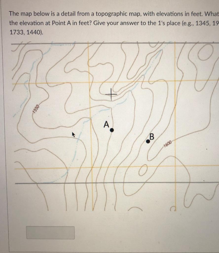 Solved The Map Below Is A Detail From A Topographic Map, | Chegg.com