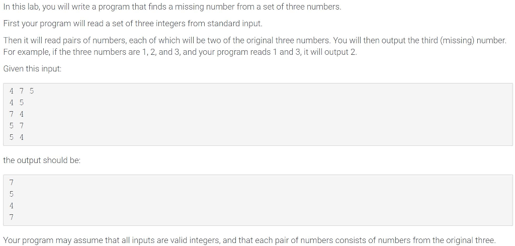 Solved In this lab, you will write a program that finds a | Chegg.com