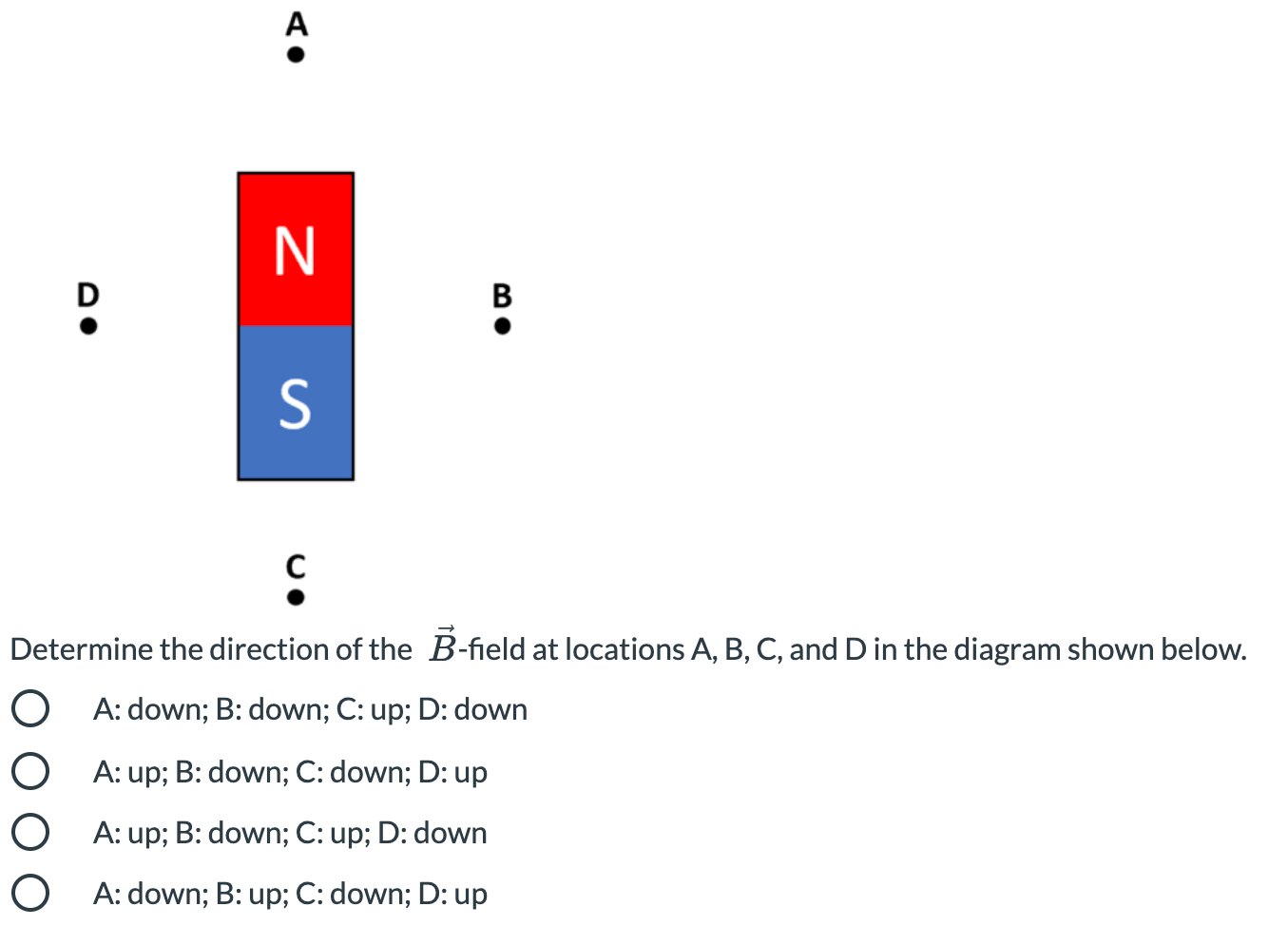 Solved A N D B S Determine The Direction Of The B-field At | Chegg.com