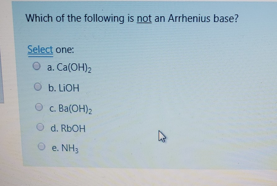 What Is The Definition Of An Arrhenius Base Give An Example