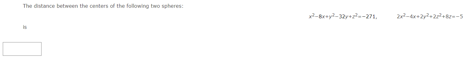 Solved The distance between the centers of the following two | Chegg.com
