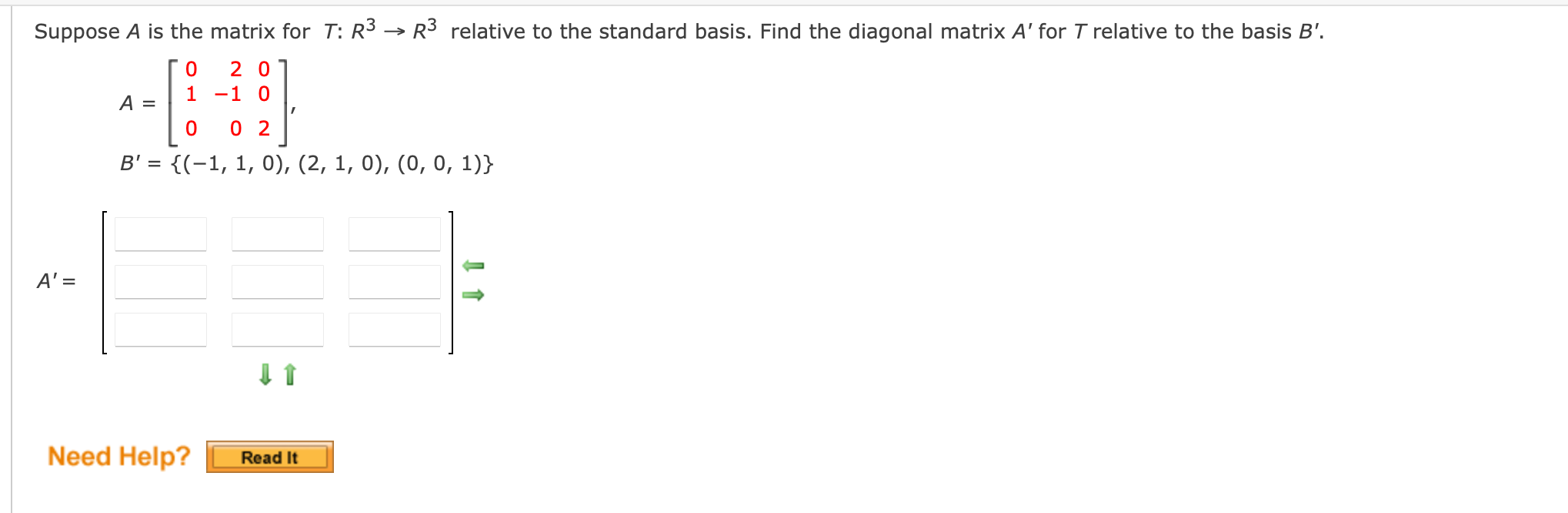 Solved Suppose A is the matrix for TR3→R3 relative to the