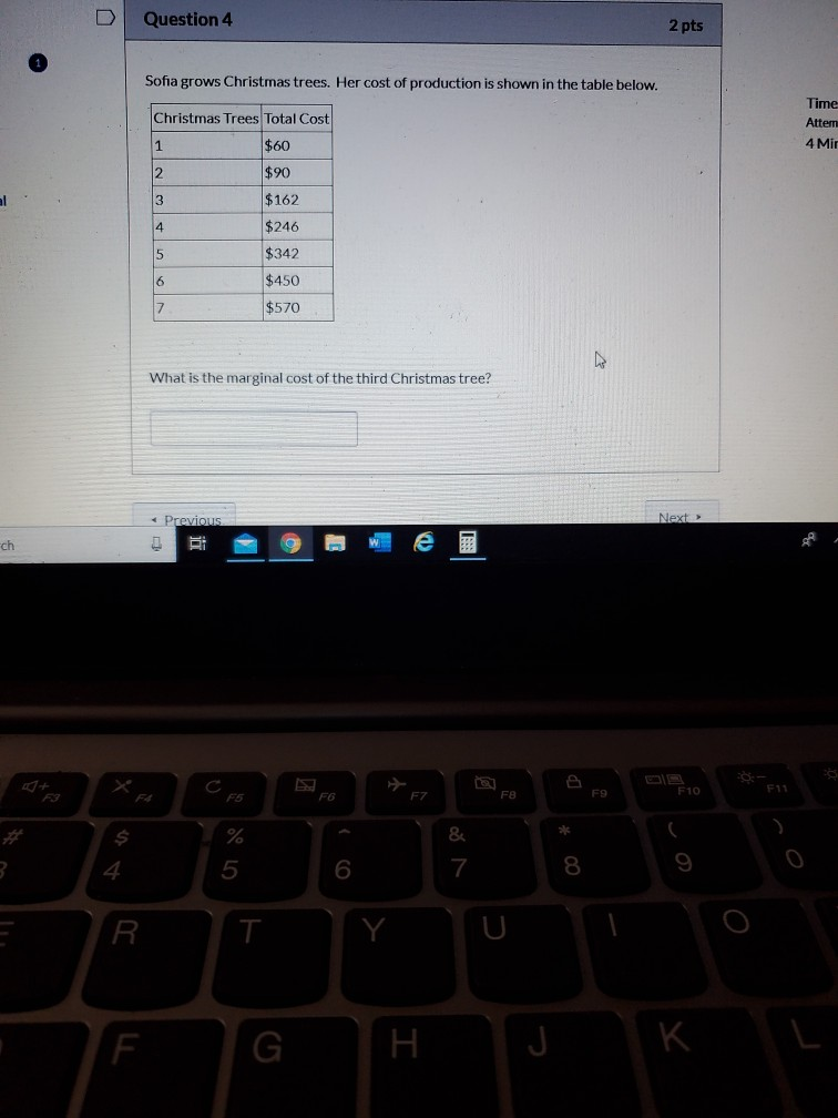 Solved D Question 3 2 pts Sofia grows Christmas trees. Her
