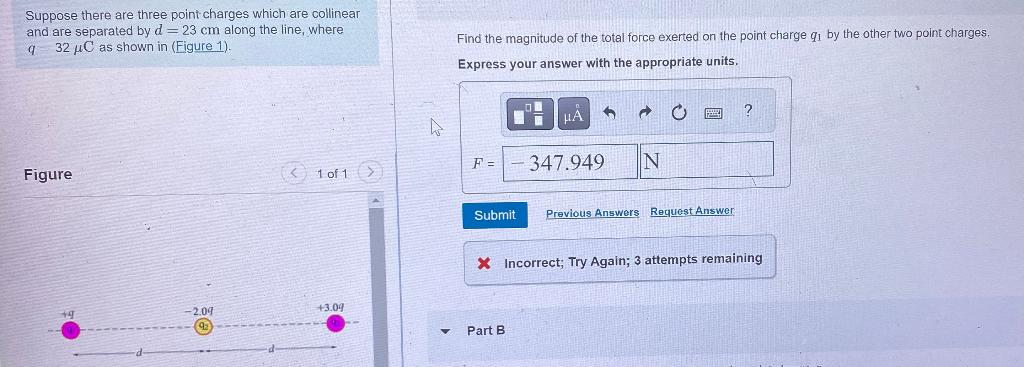 Solved Suppose there are three point charges which are | Chegg.com