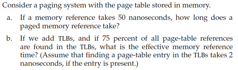 Solved Consider a paging system with the page table stored | Chegg.com