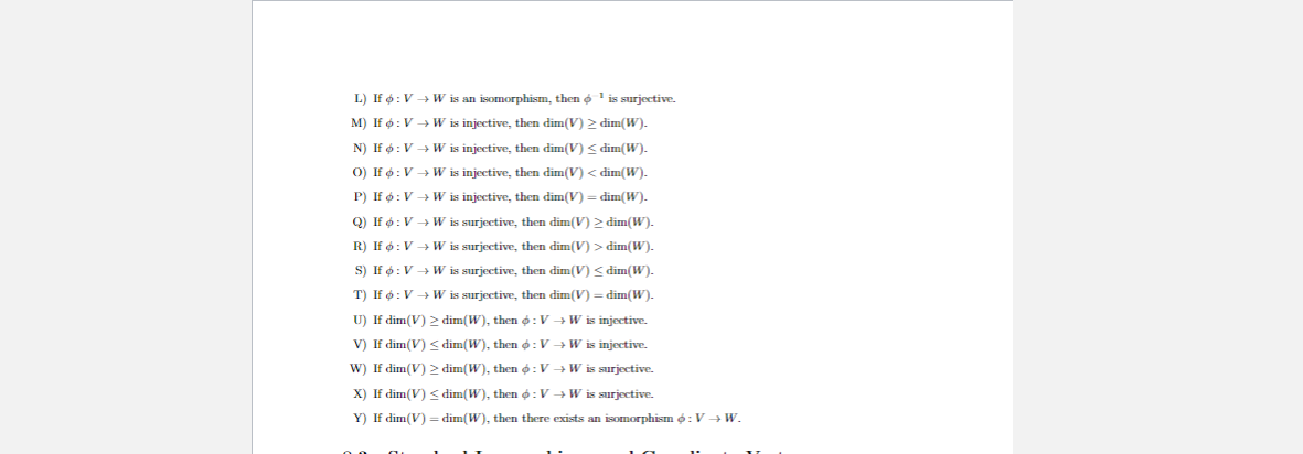 Solved Exercise 8 2 I1 Let V And W Be A Finite Dimension Chegg Com