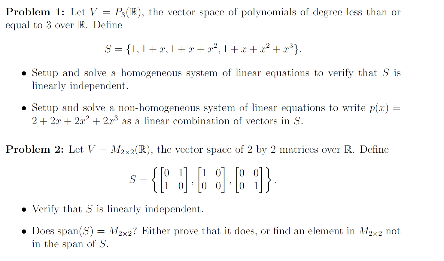 The Vector Space of Polynomials: Span, Linear Independence, and