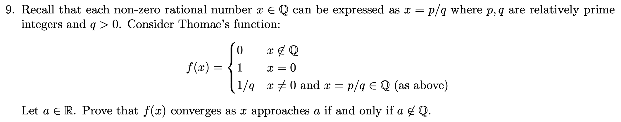 Solved 9. Recall that each non-zero rational number x∈Q can | Chegg.com