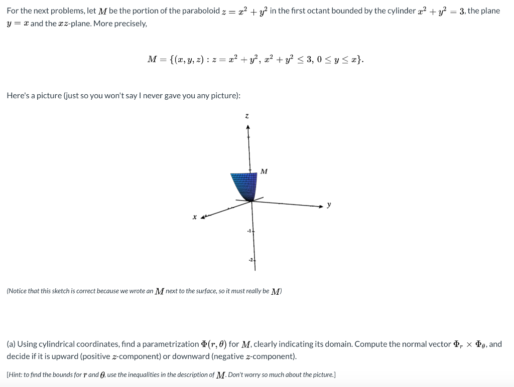 Solved For The Next Problems Let M Be The Portion Of The Chegg Com