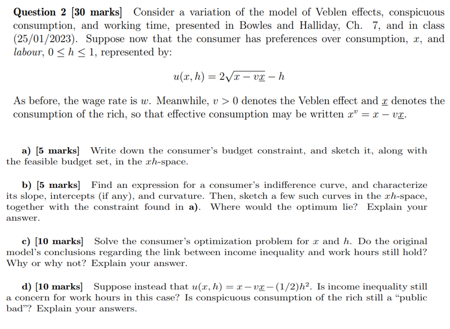 Solved Question 2 [30 marks] Consider a variation of the | Chegg.com
