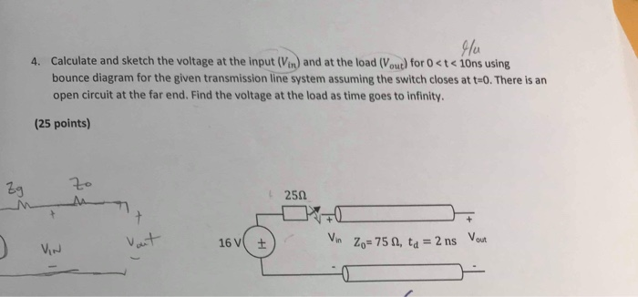Solved Aa Calculate and sketch the voltage at the input | Chegg.com