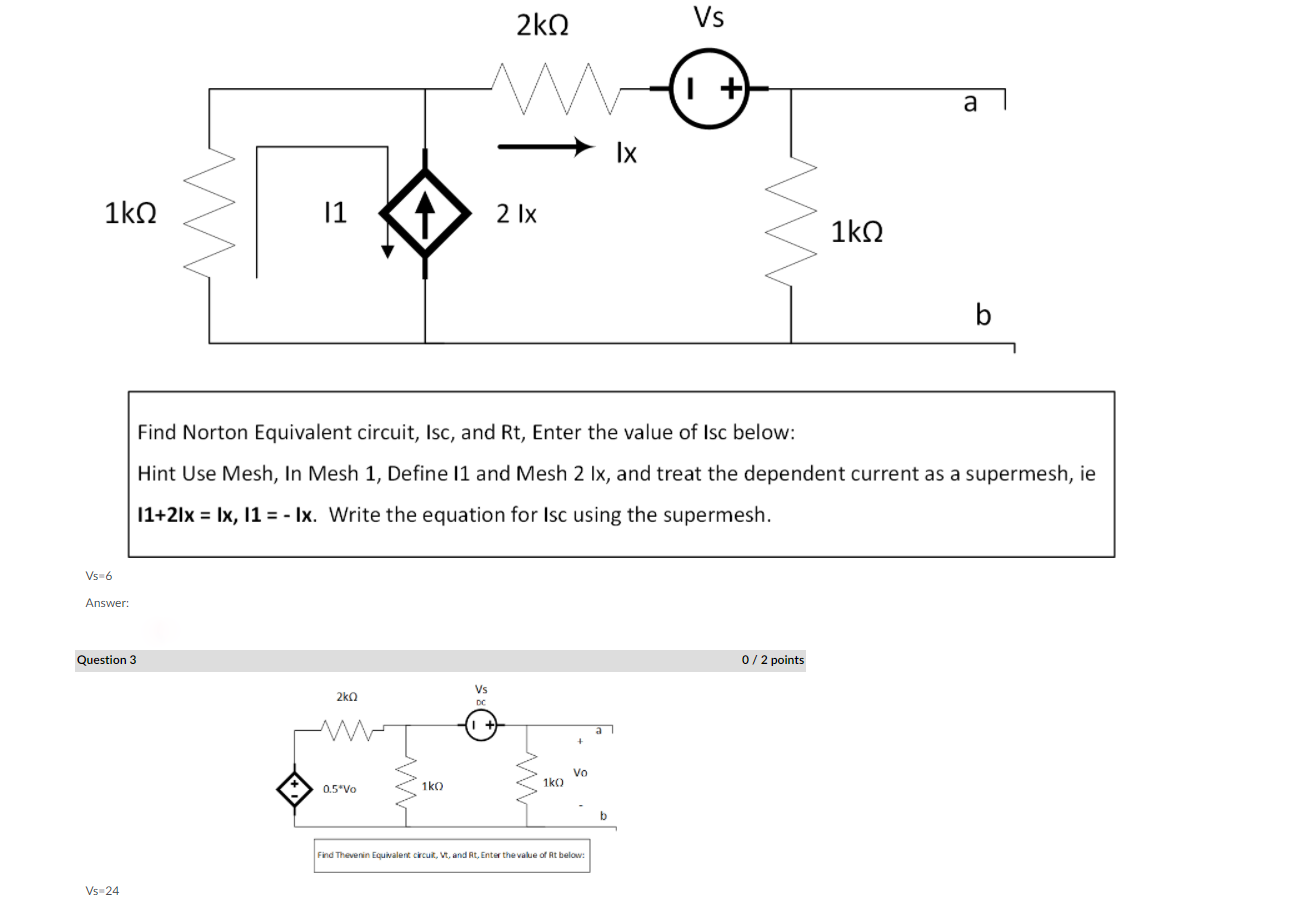 Solved Find The Thevenin And Norton Equivalent Circuit To | Chegg.com