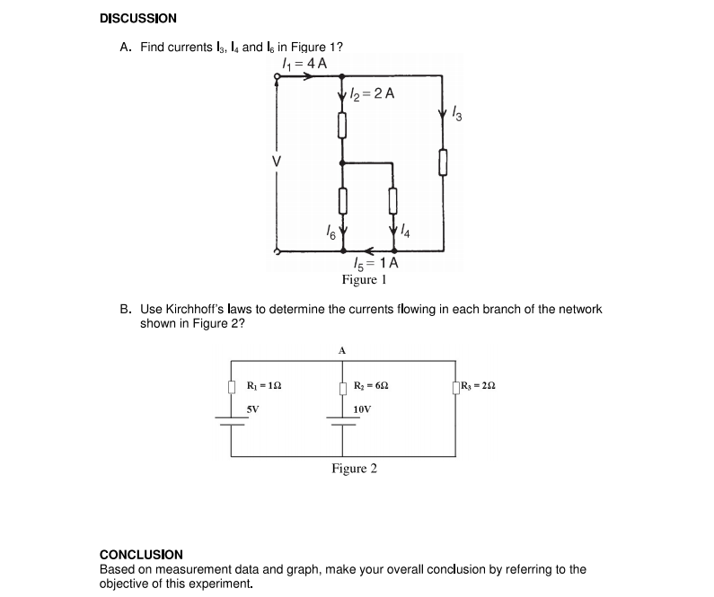 Solved DISCUSSION A. Find currents Is, la and I in Figure 1? | Chegg.com
