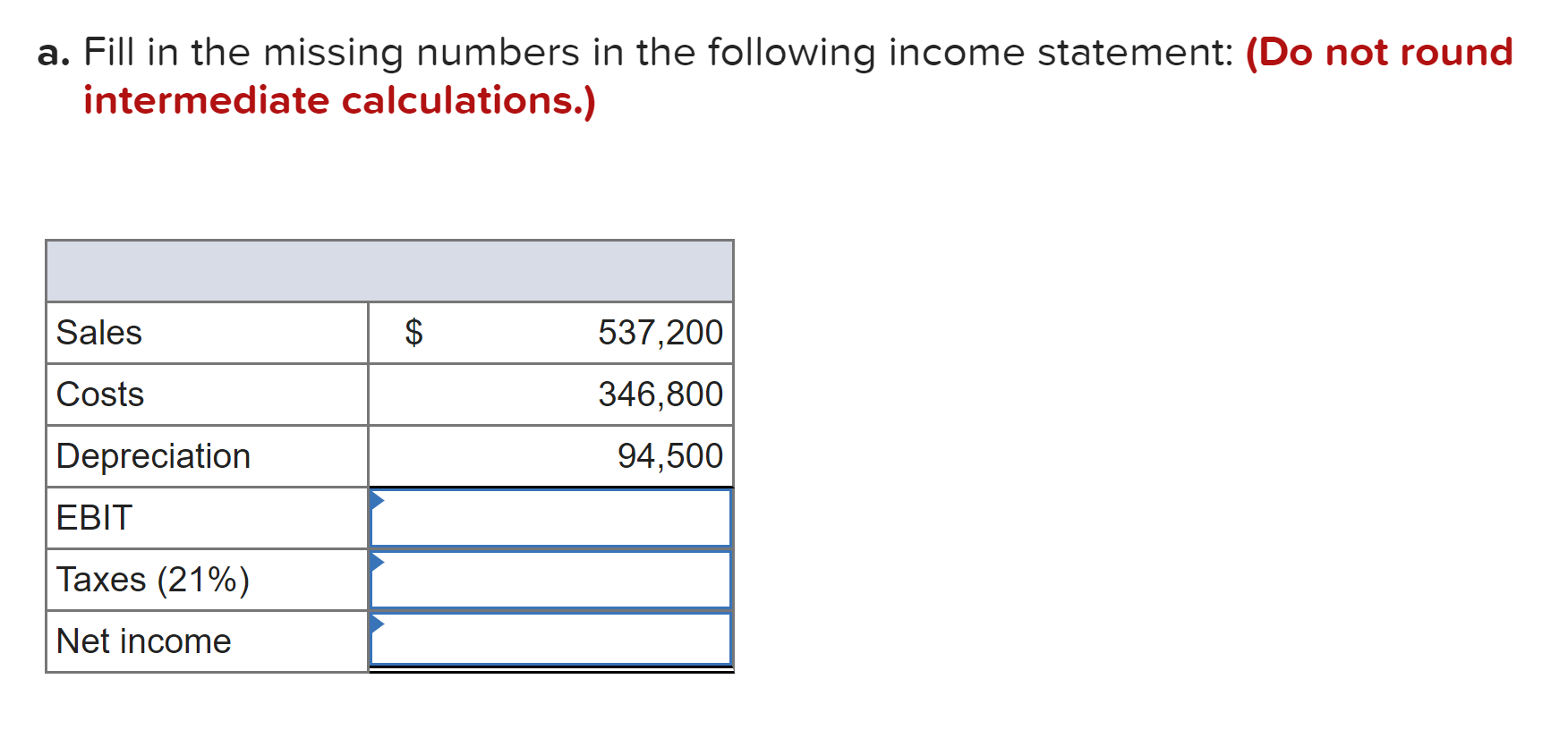 Solved A. Fill In The Missing Numbers In The Following | Chegg.com