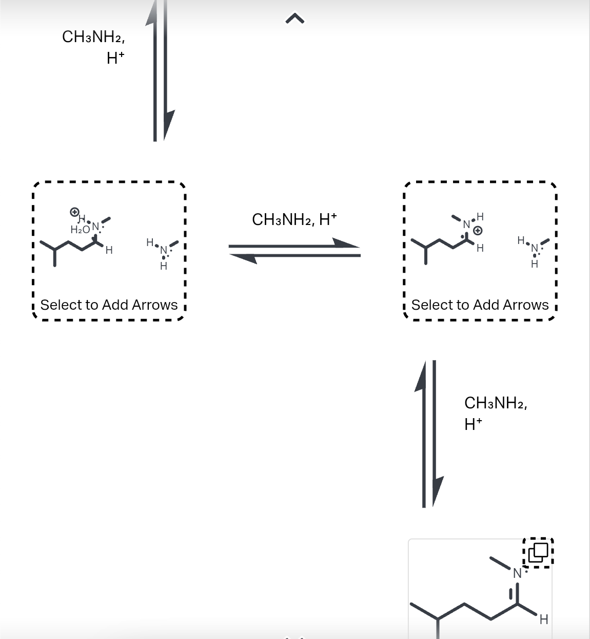 Solved QSelect to Add Arrows 4 CH3NH2, H+ | Chegg.com