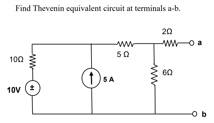 Solved Find Thevenin equivalent circuit at terminals a−b. | Chegg.com