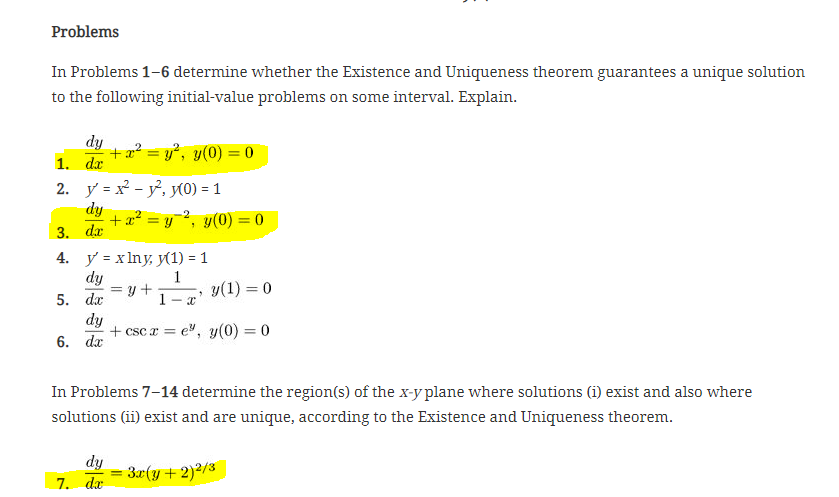Solved Problems In Problems 1-6 determine whether the | Chegg.com