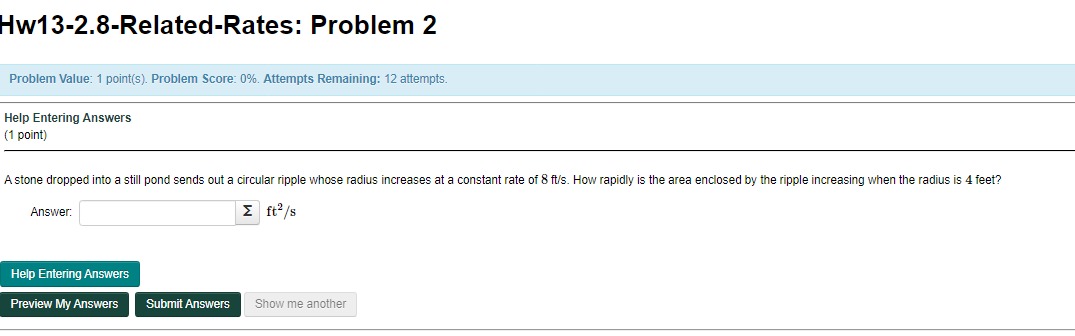 Solved A stone dropped into a still pond sends out a | Chegg.com