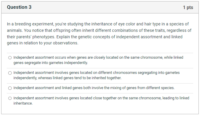 Solved In A Breeding Experiment, You're Studying The | Chegg.com