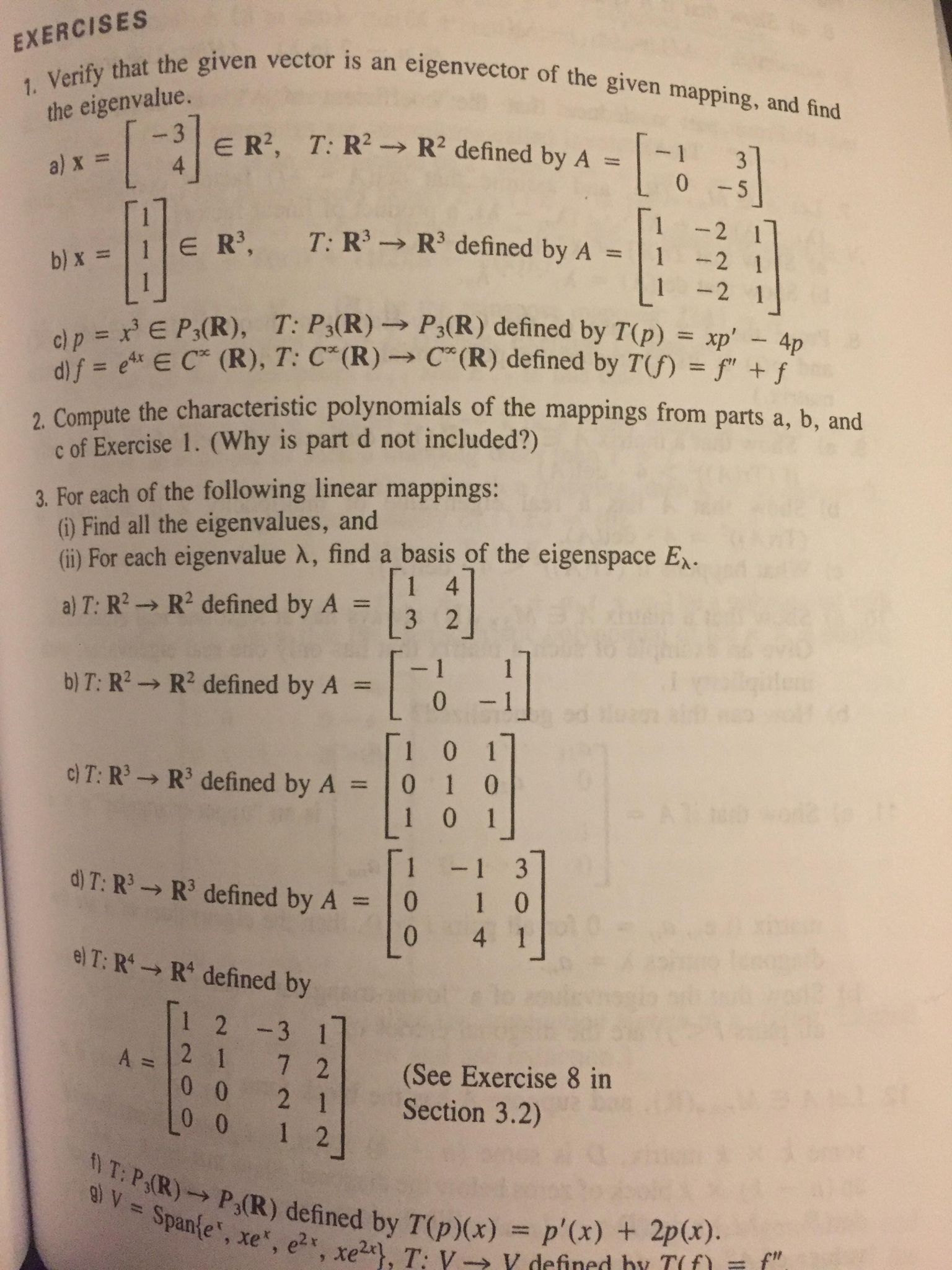 Solved EXERCISES 1. Verify that the given vector is an | Chegg.com