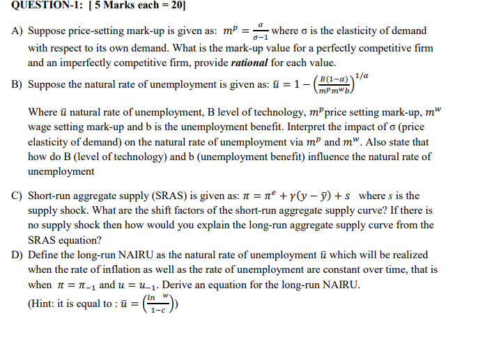 Mpmwb Question 1 5 Marks Each A Suppose Chegg Com