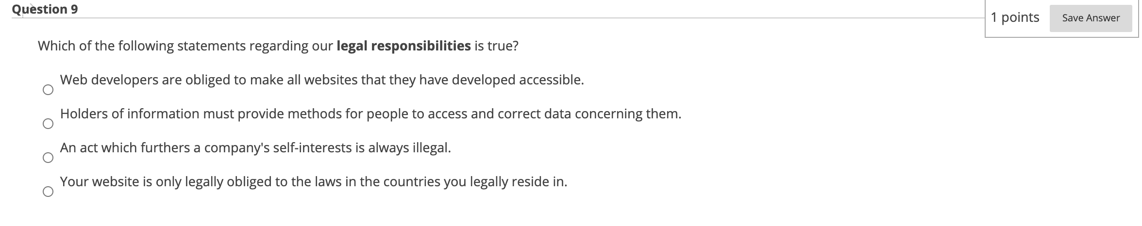 Solved Question 9 1 points Save Answer Which of the | Chegg.com
