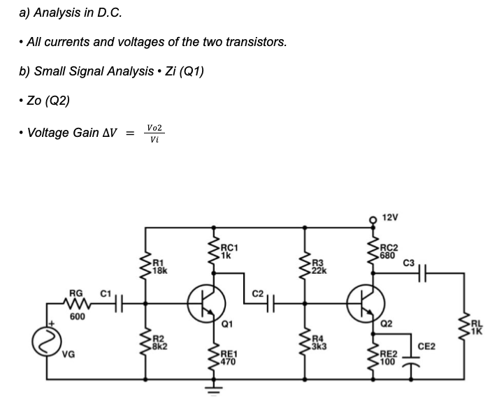 Solved The Circuit Shown Corresponds To A Multistage | Chegg.com