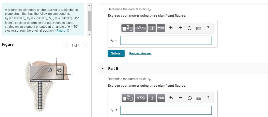 Solved Determine the normal strain A differential elements | Chegg.com