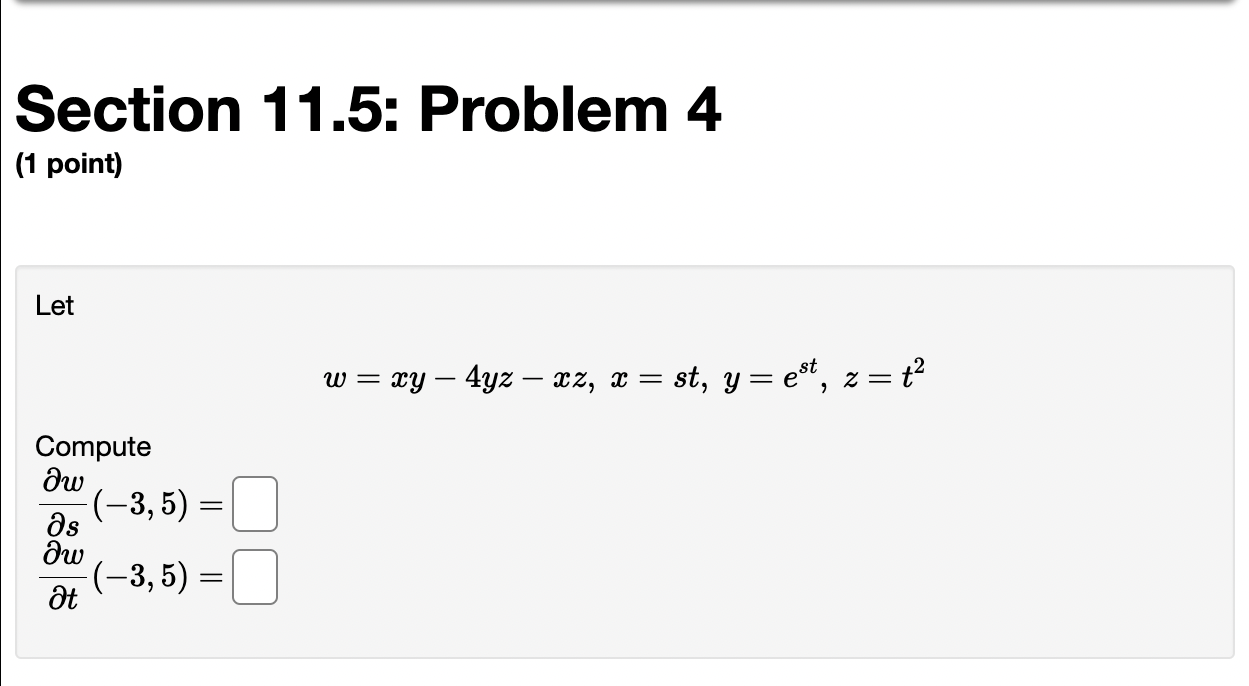 Solved Section 11.5: Problem 4 (1 Point) Let | Chegg.com