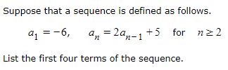 Suppose that a sequence is defined as follows. | Chegg.com