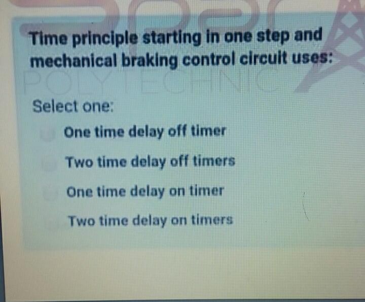 Solved Time principle starting in one step and mechanical | Chegg.com