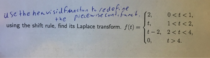 Solved Using the shift rule, find its Laplace transform, | Chegg.com