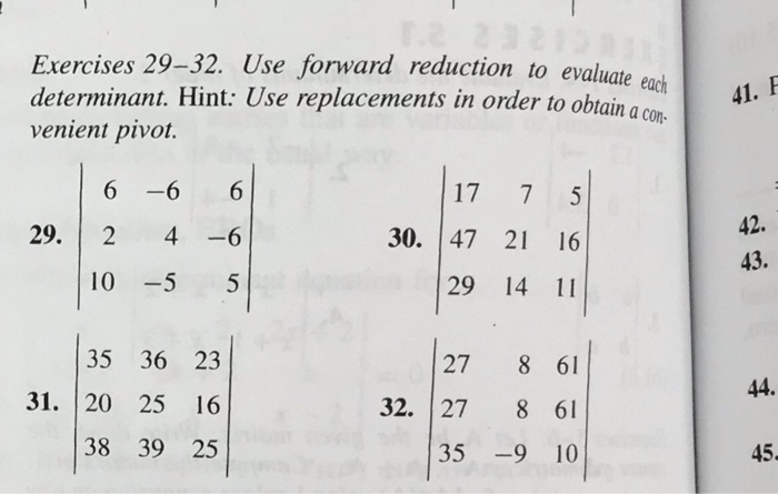 Solved Exercises 29-32. Use forward reduction to evaluate | Chegg.com