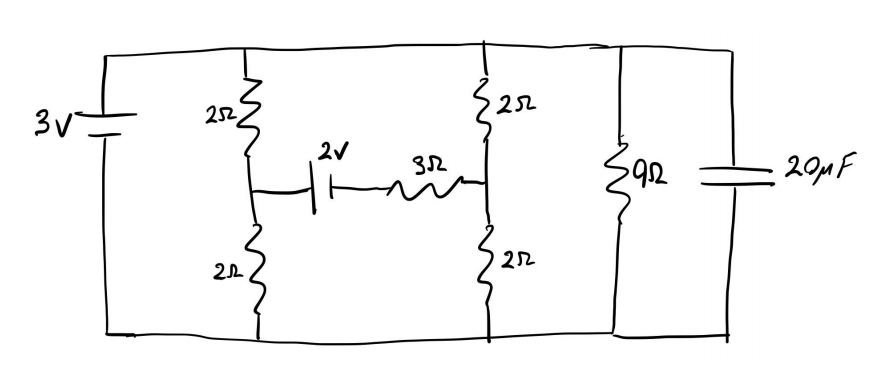 Solved In the circuit diagram below, the capacitor is | Chegg.com