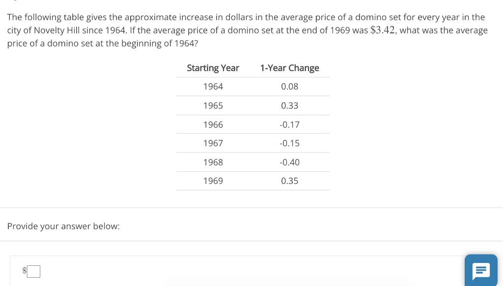 Solved The following table gives the approximate increase in | Chegg.com