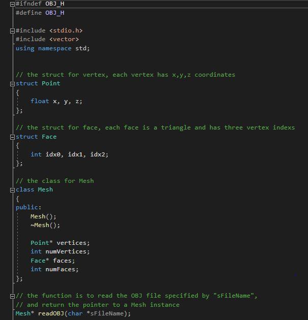 Implement in C/C++ code 1) Convert OBJ file to PLY | Chegg.com