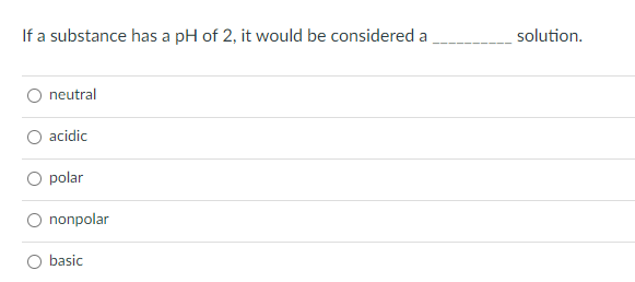 Solved Which of the following best describes a molecule that | Chegg.com