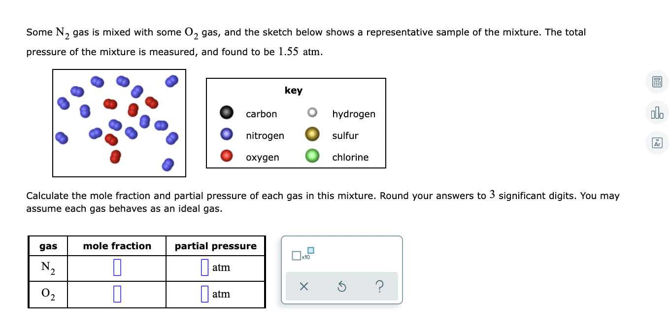 Solved Some N2 gas is mixed with some 02 gas, and the sketch