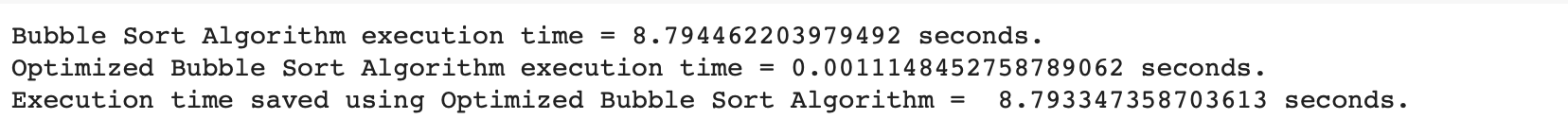 Minimizing Execution Time of Bubble Sort Algorithm