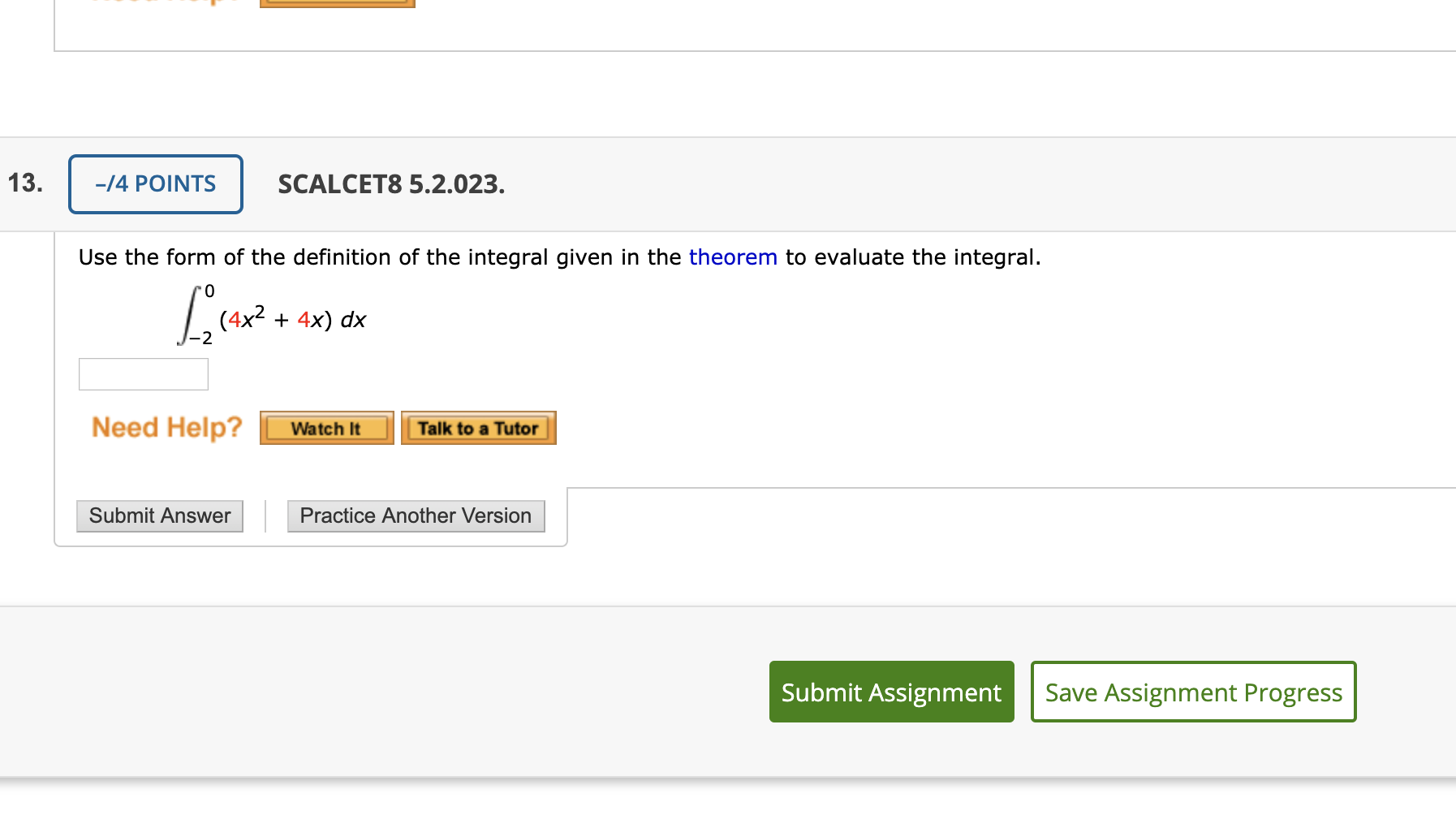 solved-use-the-form-of-the-definition-of-the-integral-given-chegg