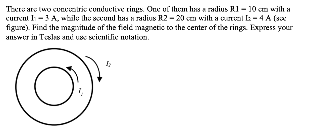 Solved There are two concentric conductive rings. One of | Chegg.com