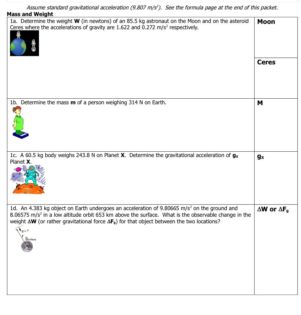 Solved Assume standard gravitational acceleration (9.807 | Chegg.com