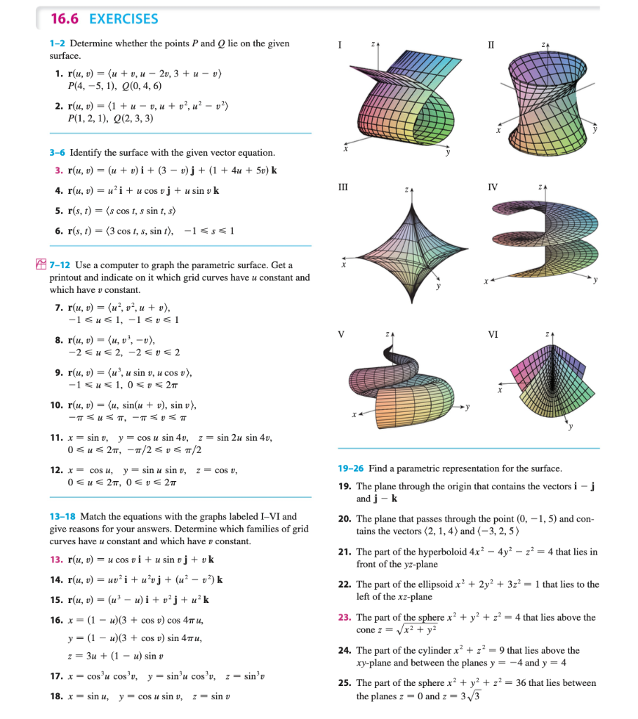 Solved 16 6 Exercises Ii 1 2 Determine Whether The Points Chegg Com